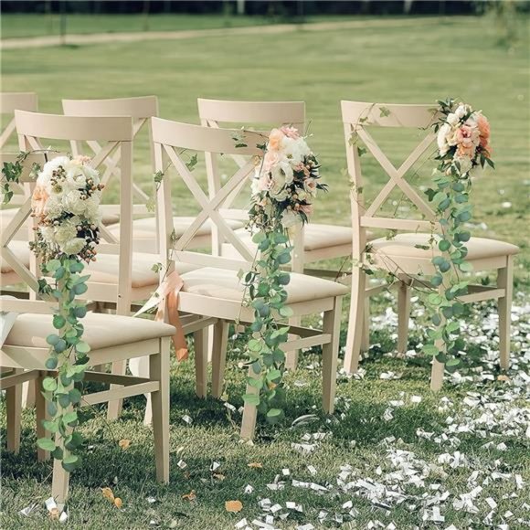 12 Pack Eucalyptus Garland Artificial Leaves Table Greenery Garland Wreath Decor - Picture 5 of 6